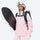 Women's waterproof 3L snow jacket and pants series - light pink, for cold-weather winter sports