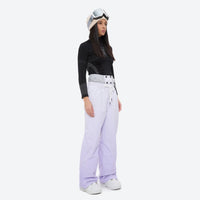 
                  
                    Women's waterproof 3L snow jacket and pants series - lavender snow pants, for resort and backcountry days
                  
                