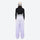 Women's 3-layer snowboard jacket and pants - lavender snow pants, on-model back view, for cold-weather winter sports