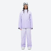 
                  
                    Women's waterproof 3L snow jacket and pants series - lavender jacket with lavender pants, for skiing and snowboarding
                  
                