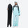 Women's waterproof 3L snow jacket and pants series - mint ice blue jacket with mint pants, for cold-weather winter sports