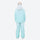 Women's breathable ski jacket set in pastel colors - mint ice blue jacket with mint pants, for cold-weather winter sports