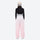 Women's waterproof 3L snow jacket and pants series - light pink snow pants, on-model back view, for skiing and snowboarding