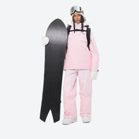
                  
                    Women's breathable ski jacket set in pastel colors - light pink jacket with light pink pants, for cold-weather winter sports
                  
                