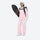 Women's 3-layer snowboard jacket and pants - light pink jacket with light pink pants, for skiing and snowboarding