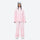 Women's waterproof 3L snow jacket and pants series - light pink jacket with light pink pants, for powder and piste riding