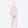 Women's 3-layer snowboard jacket and pants - light pink jacket with light pink pants, for cold-weather winter sports