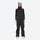 Insulated bib snow pants for women - black bib pants, on-model front view, for cold-weather winter sports