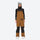 Women's 3L waterproof suspender snow pants - amber bib pants, on-model front view, for resort and backcountry days