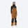Insulated bib snow pants for women - amber bib pants, on-model front view, for deep powder winter days
