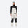 Women's adjustable ski pants with suspenders - white bib pants, on-model front view, for deep powder winter days