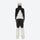 Women's 3L waterproof suspender snow pants - white bib pants, on-model back view, for deep powder winter days