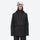 Insulated bib snow pants for women - black, on-model front view, for deep powder winter days