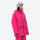 Women's adjustable ski pants with suspenders - magenta, on-model three-quarter front view, for resort and backcountry days