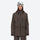 Women's 3L waterproof suspender snow pants - coffee brown, on-model front view, for deep powder winter days
