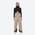 Women's 3L waterproof suspender snow pants - tan bib pants, on-model front view, for deep powder winter days