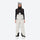 Women's 3L waterproof suspender snow pants - cream, on-model front view, for skiing and snowboarding