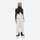 Insulated bib snow pants for women - cream bib pants, on-model front view, for resort and backcountry days