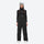 Women's 3L waterproof suspender snow pants - black bib pants, on-model front view, for skiing and snowboarding