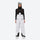 Women's 3L waterproof suspender snow pants - white bib pants, on-model front view, for skiing and snowboarding