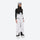 Insulated bib snow pants for women - white bib pants, on-model front view, for resort and backcountry days