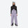 Women's 3L waterproof suspender snow pants - lavender bib pants, on-model front view, for deep powder winter days