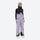 Insulated bib snow pants for women - lavender bib pants, on-model front view, for cold-weather winter sports
