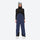 Women's 3L waterproof suspender snow pants - navy bib pants, on-model front view, for skiing and snowboarding