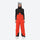 Women's 3L waterproof suspender snow pants - red bib pants, on-model front view, for skiing and snowboarding