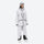 Women's 3L waterproof suspender snow pants - white, on-model front view, for cold-weather winter sports