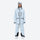 Women's adjustable ski pants with suspenders - ice blue, on-model front view, for skiing and snowboarding