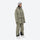 Women's 3L waterproof suspender snow pants - olive green, on-model three-quarter front view, for resort and backcountry days