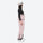 Women's adjustable ski pants with suspenders - pink bib pants, on-model side view, for skiing and snowboarding