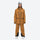 Insulated bib snow pants for women - mustard amber, on-model front view, for skiing and snowboarding