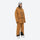 Women's adjustable ski pants with suspenders - mustard amber, for resort and backcountry days