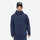 Men's adjustable ski pants with suspenders - navy, on-model front view, for deep powder winter days