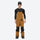 Insulated bib snow pants for men - amber bib pants with black knee patches, for cold-weather winter sports