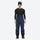 Men's 3L waterproof suspender snow pants - navy bib pants, on-model front view, for cold-weather winter sports