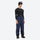 Insulated bib snow pants for men - navy bib pants, on-model side view, for skiing and snowboarding