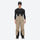 Insulated bib snow pants for men - tan bib pants, on-model front view, for deep powder winter days