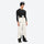 Men's adjustable ski pants with suspenders - cream bib pants, on-model three-quarter front view, for deep powder winter days