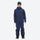 Men's 3L waterproof suspender snow pants - navy jacket with navy pants, for deep powder winter days