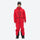 Men's adjustable ski pants with suspenders - red jacket with red pants, for cold-weather winter sports