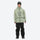 Men's 3L waterproof suspender snow pants - sage green jacket with black pants, for deep powder winter days