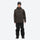 Men's adjustable ski pants with suspenders - coffee brown jacket with black pants, for resort and backcountry days