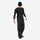 Men's adjustable ski pants with suspenders - black bib pants, on-model side view, for skiing and snowboarding