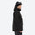 Insulated bib snow pants for men - black, on-model hood side view, for skiing and snowboarding