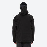 
                  
                    Men's 3L waterproof suspender snow pants - black, on-model back hood view, for deep powder winter days
                  
                