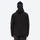 Men's 3L waterproof suspender snow pants - black, on-model back hood view, for deep powder winter days