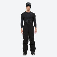 
                  
                    Insulated bib snow pants for men - black bib pants, on-model front view, for cold-weather winter sports
                  
                